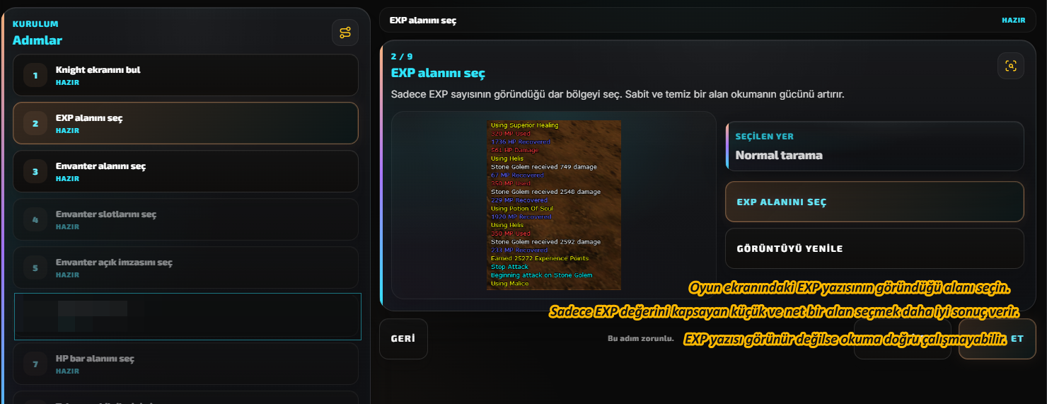 ARGUS kurulum adımı 3