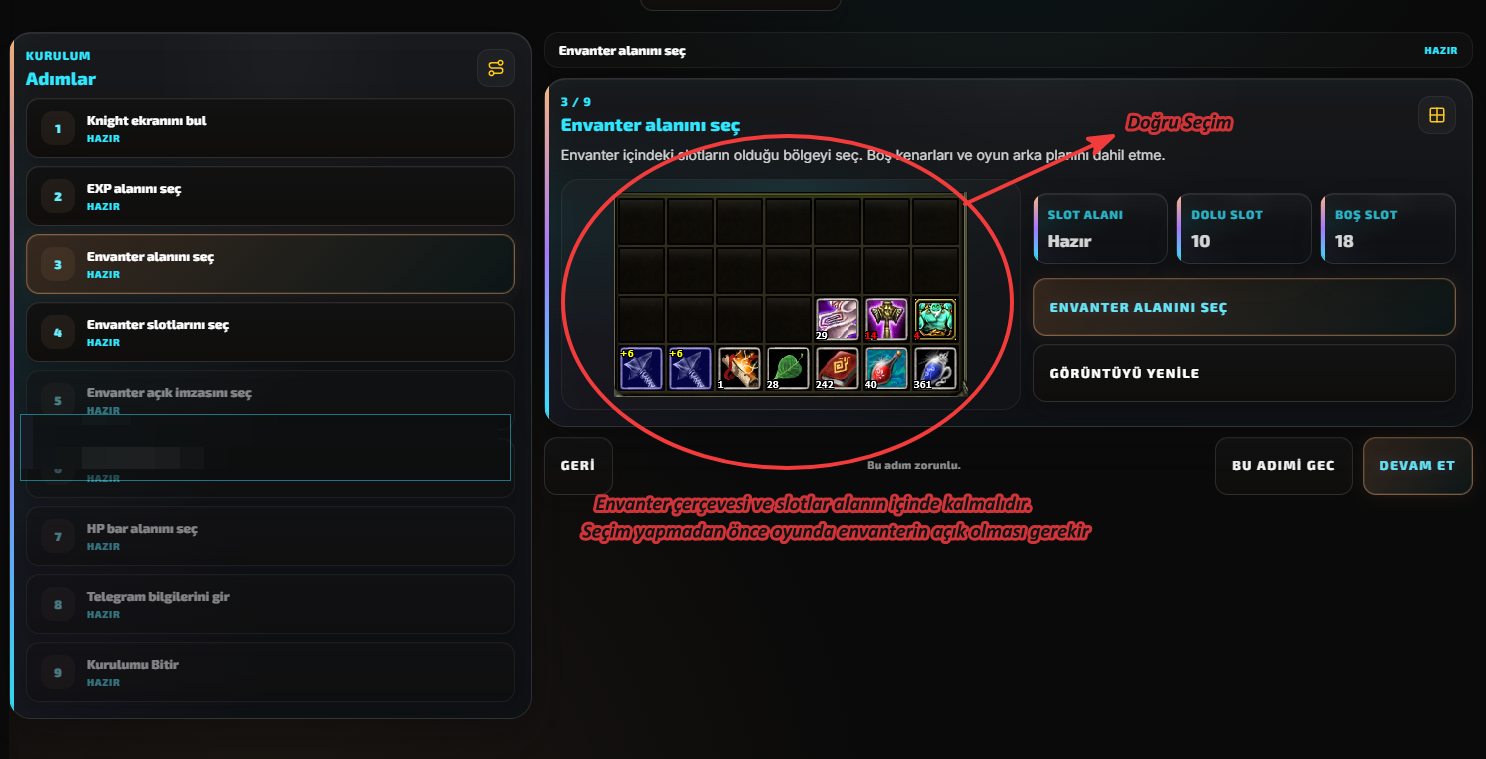 ARGUS kurulum adımı 5
